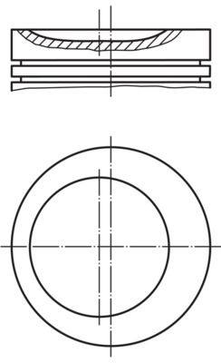 PISTON + SEGMAN 84.00mm BMW M40 E30 E34 - MAHLE 0812100