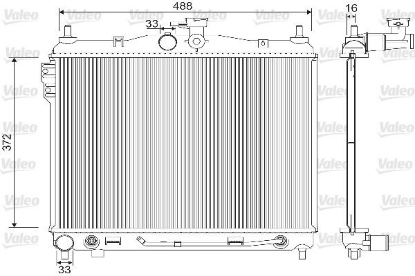SU RADYATORU GETZ 02> BENZINLI OTOMATIK - VALEO 733142
