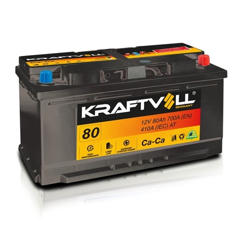 AKU 12V 80 AH LB4 (315×175×175) ALCAK TAM KAPALI - KRAFTVOLL 18010014