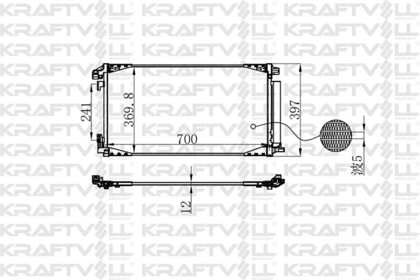 Toyota Klima Radyatoru Toyota Chr 1.2 2016-> - Kraftvoll 08060183