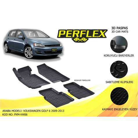 PASPAS 3D HAVUZLU X-MAT GOLF 6 2009-2013 - PERFLEX PXM-VW06