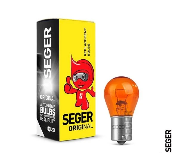 Unıversal Halojen Ampul Py21w 12v 21w Bau15s Coatıng Amber - Seger 208741