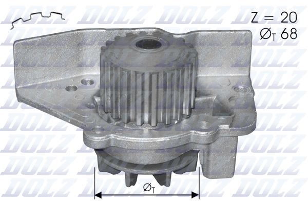 DEVIRDAIM SU POMPASI P306 P306 GTI P406 XANTIA XSARA XU10J4R XU10J4RS 2.0 16V - DOLZ C118