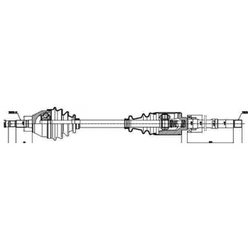 AKS SAG KOMPLE P106 SAXO AX (DIS FREZE 21, IC FREZE 22, BOY: 800MM, CONTA CAPI: 56,4MM)TU5JP TU5J2 ( - GSP 210118