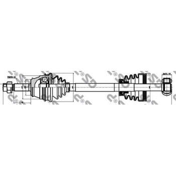 ON AKS SOL PALIO ALBEA 1,6 (FI 8 907) / (DIS FREZE:22 UZUNLUK:554) - GSP 217005