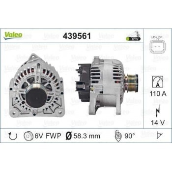 ALTERNATOR 12V 110A LOGAN SANDERO 1,5dCI / CLIO II 1,5DCI KANGOO 1,5 DCI - VALEO 439561