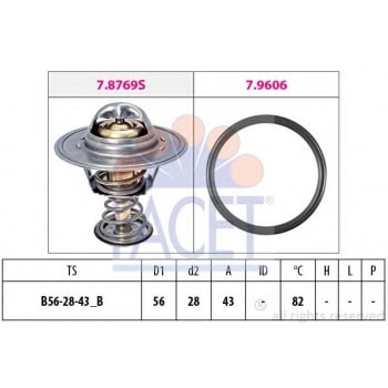 TERMOSTAT 82 DERECE STAREX TCI 2001 -> H100 KAMYONET 1997 -> / BONGO K2500 TCI 2004 -> PREGIO TCI 2 - FACET 7.8413