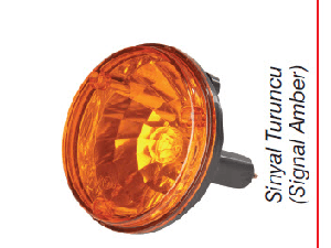 Ø,125 ASK,DAİRESEL,SİNYAL,TURUNCU,24V   OTOKAR/TEMSA  (50) - FARBA-12805E