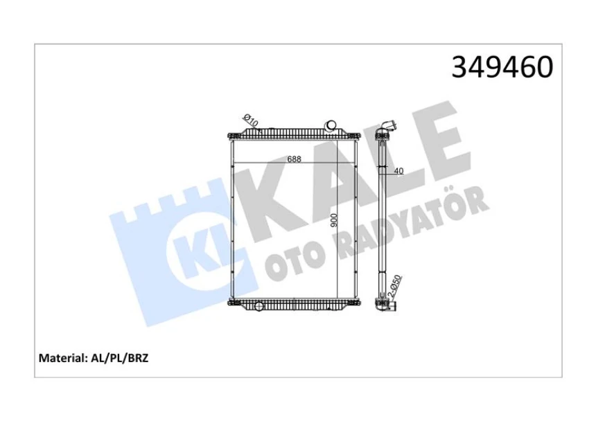 Renault Truck Motor Su Radyatoru Renault Trucks Kerax (cercevesiz) / (mt) 1997 2001 Ve Sonrası - Kale 349460