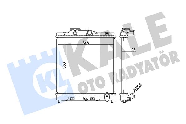 MOTOR SU RADYATORU HONDA CIVIC 1992-2000 MANUEL VITES (350X348X26) - KALE 368800