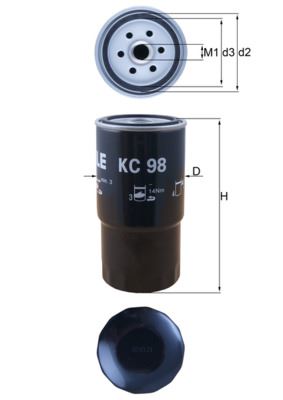 YAKIT FILTRESI BMW E36 E34 E39 E38 - MAHLE KC98