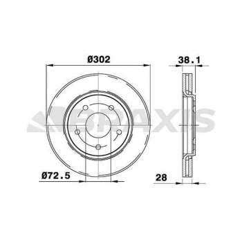 ON FREN DISKI CHRYSLER GRAND VOYAGER V DODGE JOURNEY - BRAXIS AE0555