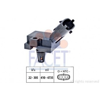 HAVA BASINC SENSORU VOLVO C30 (533) D5 06>12 C70 II (542) T5 07>09 S40 II (544) 2.4 D5  S60 I (384) - FACET 10.3186