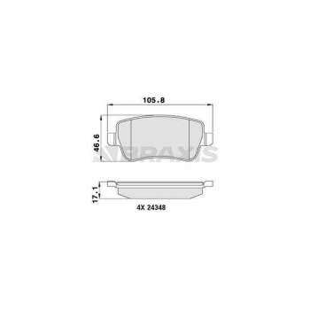 ARKA FREN BALATASI FIAT CROMA I II 1.8 16V MULTIJET. 2.2 16V MULTIJET 1.9D MULTIJET 05>07 - BRAXIS AA0251