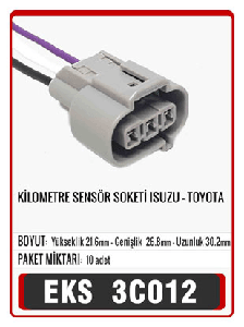SOKET> JAPON TOYOTA / ISUZU KLM SENSOR   S3018 - EKS-3C012