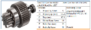MARŞ DİŞLİSİ-JT 9D KOMATSU-DAIWEO FORKLİFT-ISUZU D-MAX - FORMMETAL-61227