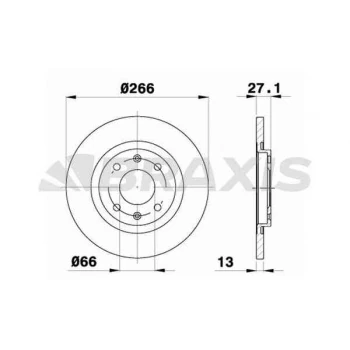 Psa On Fren Diski C2 C3 C3 II 1,1 1,4 Hdi 09 / 03> C Elysee P301 (mando Tipi) 2011> Berlingo Partner Ben - Braxıs Ae0016