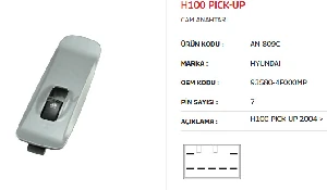 Unıversal Cam Anahtarı-Sağ Hyundaı H 100 Pickup Çerçeveli 2004---> - Mcar-An809c