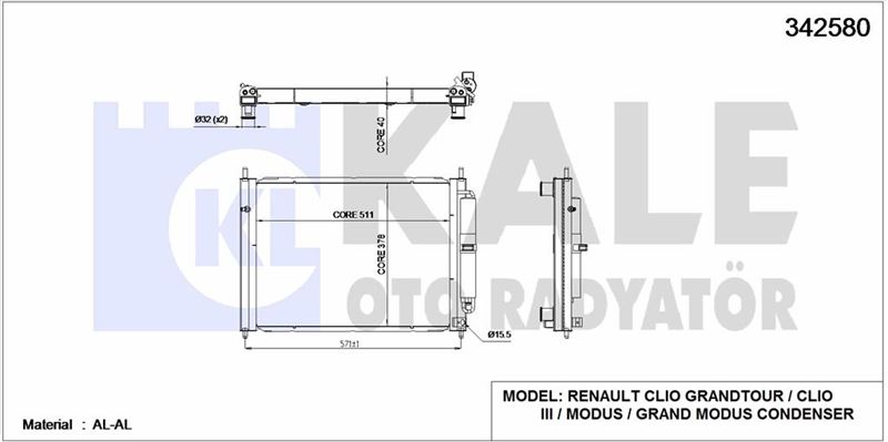 MOTOR RADYATORU+KLIMA RADYATORU CLIO III 1,5DCI - KALE 342580