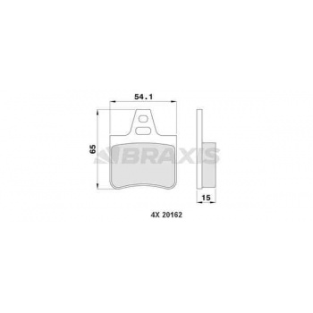 ARKA FREN BALATASI XM II 3.0 24V 2.5 - BRAXIS AA0164