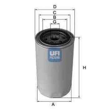 YAG FILTRESI BOXER II JUMPER II DUCATO II 2,8TD / / 2,8HDI / 2,8JTD (03 06) - UFI 23.457.00