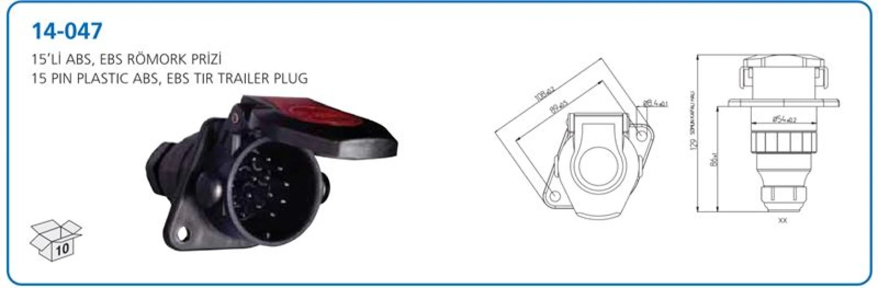 Unıversal Truck Romork Fisi Plastık Terminallı Takım 15li N Tipi Abs Ebs - Aksa 14-047