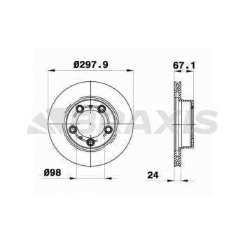 ON FREN DISK AYNASI SOL HAVALI BOXSTER 987 2.7 04>09 2.9 09>12 CAYMAN 987 2.7 06>09 - BRAXIS AD1074