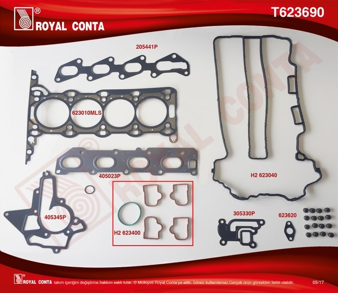 MOTOR TAKIM CONTA UST CORSA C CORSA D Z12XE Z12XEP Z14XEP - ROYAL T623690