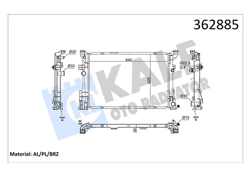 Mercedes Motor Su Radyatoru X156 13> W176 12>18 W246 11>18 C117 13>19 - Kale 362885