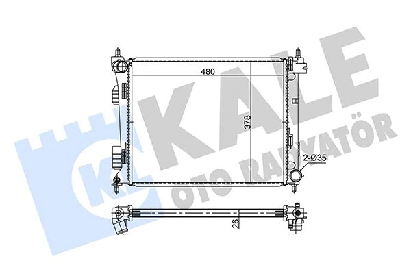 Hyundaı Motor Su Radyatoru Accent Blue 1,6 Crdi 2011 -> / Rio 1,4 - 1,6 Crdi 2011 -> Manuel Vites - Kale 354275