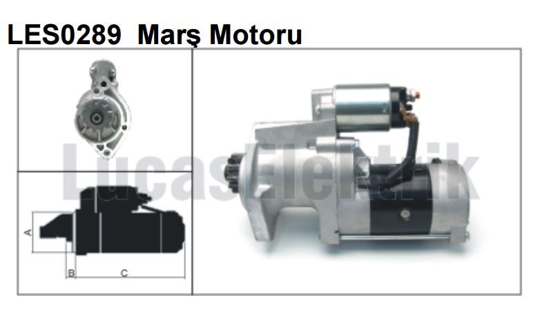 MARS MOTORU 12V / 2,2kW / 12DIS NISSAN PICKUP 2,5DI / 4WD, - LUCAS LES0289