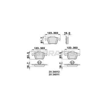 ARKA FREN BALATASI VOLVO XC 90 T6 2.5T D5 06.02> - BRAXIS AA0275