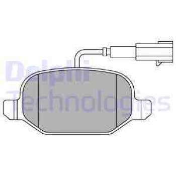 ALFA ROMEO ARKA FREN BALATASI LINEA 1,3D MULTIJET 06 09> 1,4 / 1,4T JET 06 07> / 1,6 / 1,6D MULTIJET 06 09> - DELPHI LP2300