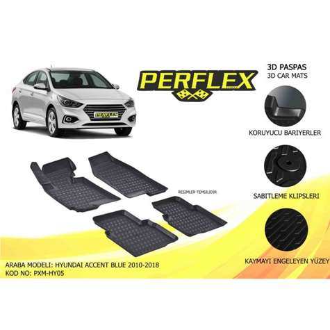 PASPAS 3D HAVUZLU X-MAT ACCENT BLUE 2010-2018 - PERFLEX PXM-HY05