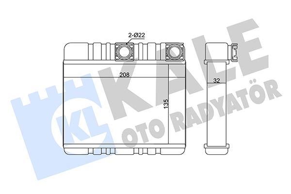 KALORIFER RADYATORU BMW E46 98>05 E83 06>11 - KALE 352080