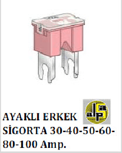 SİGORTA-ERKEK AYAKLI 60 AMP   SARI - MTA-M0471060
