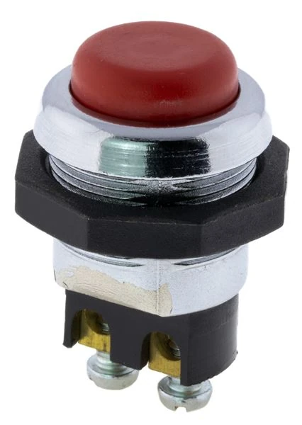 Unıversal Truck Metal Buton Kirmizi 12-24 VDC / 10a - Liebherr / Case İh / Mack / Sany - Denge 10042-R