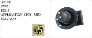 AYNA KUMANDA ANAHTARI>8 FİŞ CLIO III-MEG.II-MASTER-DUSTER-LODGY/MOVANO VIVARO   >>8200214919 - MCAR-AN781