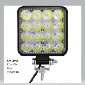 Unıversal Led Çalışma Lambası-Kare 16 Led 12v-80v 48w 35mm - Sprlight-Tasl1005