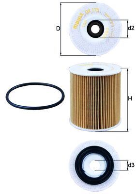 YAG FILTRESI MINI R50 R53 JEEP RENEGADE SUV 14> FIAT EGEA 14> - MAHLE OX175D