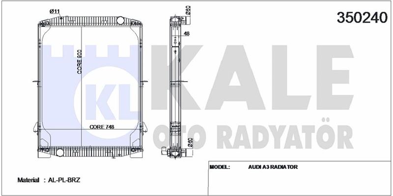MOTOR SU RADYATORU EUROSTAR LD / EUROTECH MP (CERCEVELI) MT - KALE 350240
