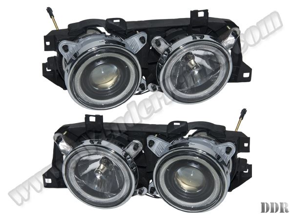 KOMPLE FAR SET (KRISTAL SIYAH) BMW E34 E32 - WENDERPARTS BA1391597/598R2