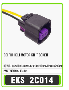 SOKET>DELPHI 2 Lİ  MOR KİLİT   S2030 - EKS-2C014