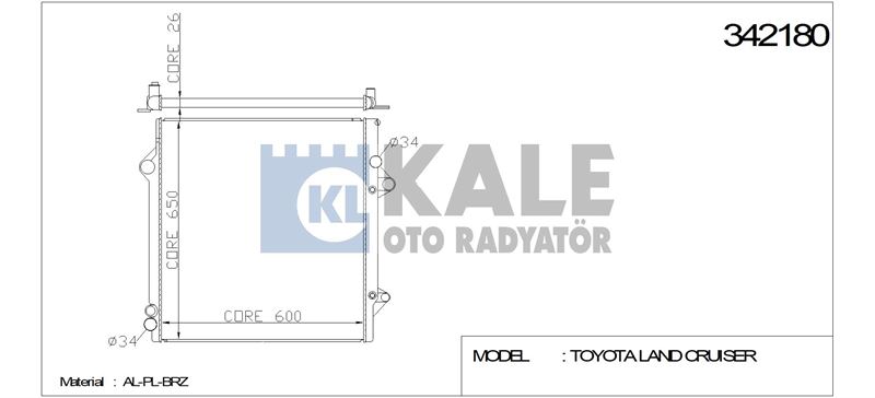 MOTOR SU RADYATORU LAND CRUISER 4,0 2003>2009 OTOMATIK VITES - KALE 342180