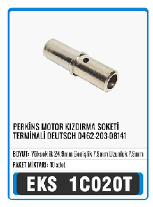 SOKET>PERKİNS MOTOR KIZDIRMA  TERMİNALİ DEUTSCH 0462-203-08141 - EKS-1C020T