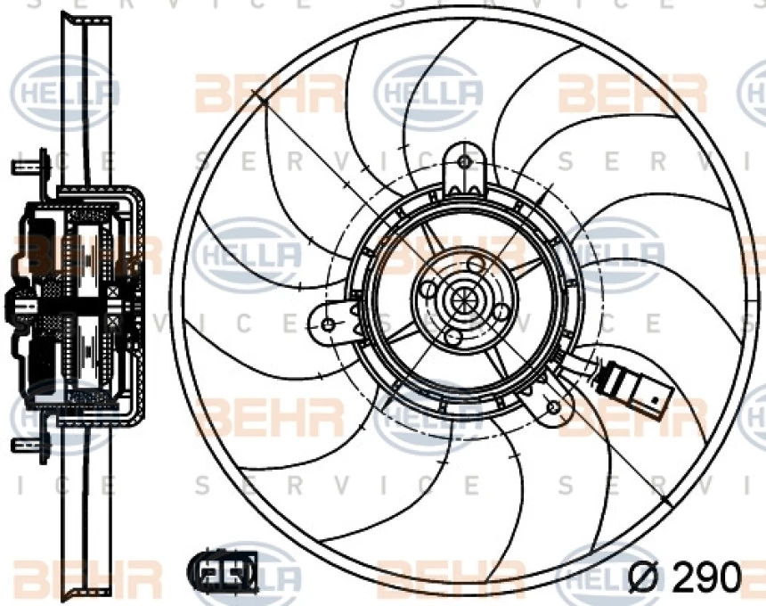 Vw Fan Motoru - Sag (1,4 Tsi-1,6 Tdi-2,0 Tdi) - Bhr Cff 171 000s