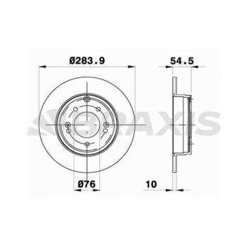ARKA FREN DISK AYNASI SONATA V 2.0 VVTI / 2.0 CRDI / 2.4 / 3.3 05> SONATA VI 2.4 09> - BRAXIS AE0675