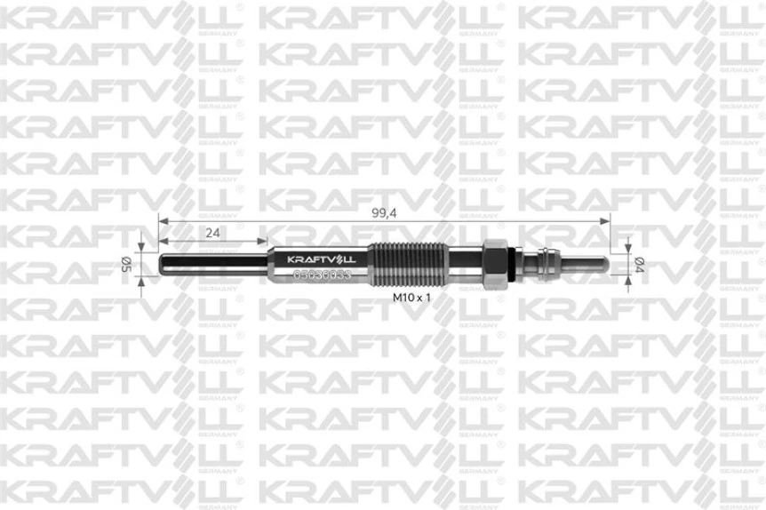 Renault Kizdirma Bujısı 11v Kangoo-Clio-Megane 1,9d 99--> - Kraftvoll 05030033