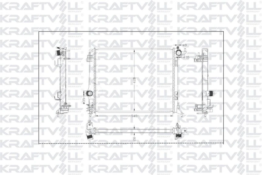 Renault Motor Radyatoru Renault Megane IV 15> Grand Scenic 15> Talısman 15> 1.6 DCI - Kraftvoll 08040163