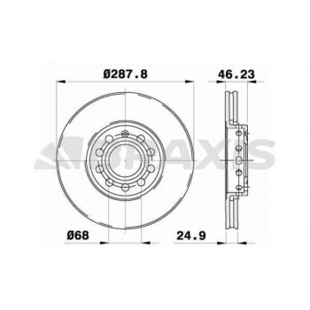 ON FREN AYNASI PASSAT 96>05 A4 A6 1,8 20V 1,9TDI 97> - BRAXIS AE0043